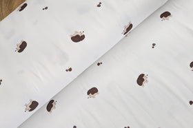 Baumwolljersey Igel creme *Ab 50cm