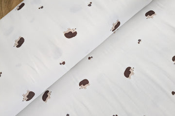 Baumwolljersey Igel creme *Ab 50cm
