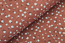 Baumwolljersey Blümchen terra *Ab 50cm-5