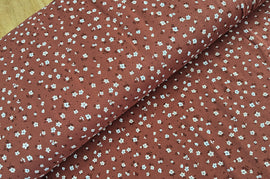 Baumwolljersey Blümchen terra *Ab 50cm