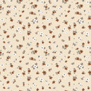 Baumwolljersey Blümchen beige *Ab 50cm-3