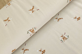 Baumwolljersey Rehkitz beige *Ab 50cm