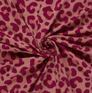 Baumwolljersey Leo pink auf altrosa *Ab 50cm-2