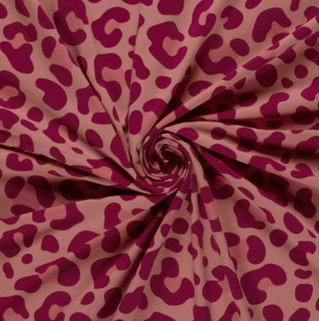 Baumwolljersey Leo pink auf altrosa *Ab 50cm - 0