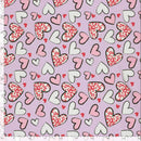 Baumwolljersey Leo Herzen auf rosa *Ab 50cm-2