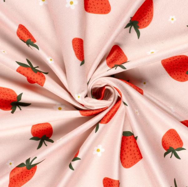 Frottee Erdbeeren rosa *Ab 50cm