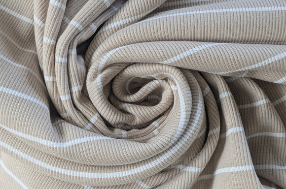 Rippjersey bedruckt Streifen *Ab 50cm