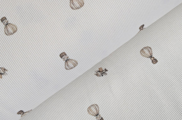 Rippjersey bedruckt fliegende Tiere *Ab 50cm