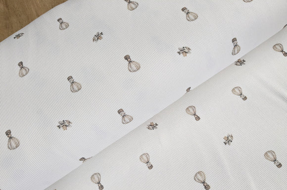 Rippjersey bedruckt fliegende Tiere *Ab 50cm