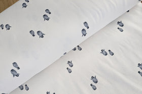 Rippjersey bedruckt Pinguine *Ab 50cm