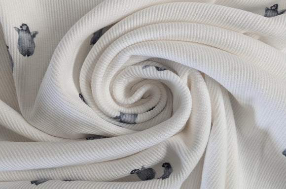 Rippjersey bedruckt Pinguine *Ab 50cm