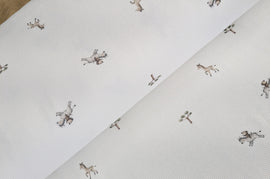 Rippjersey bedruckt Afrika Tiere *Ab 50cm