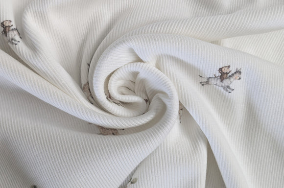 Rippjersey bedruckt Afrika Tiere *Ab 50cm