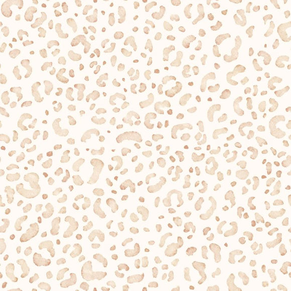 Rippjersey bedruckt Leo beige *Ab 50cm