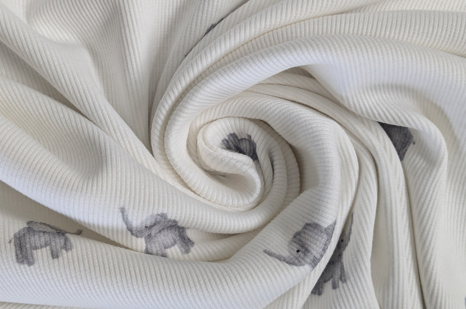 Rippjersey bedruckt Elefanten *Ab 50cm
