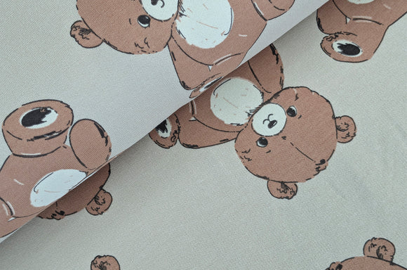 French-Terry beige Bären *Ab 50cm