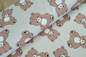 French-Terry beige Bären *Ab 50cm