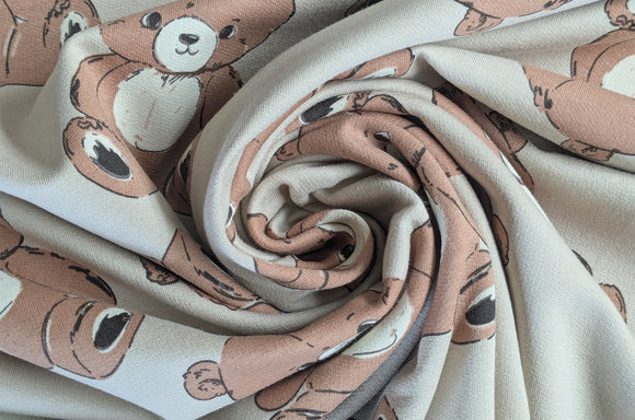 French-Terry beige Bären *Ab 50cm