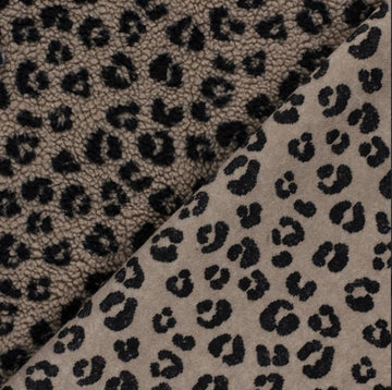 Acheter 002-leo-taupe Sherpa Fleece bedruckt *Ab 50cm
