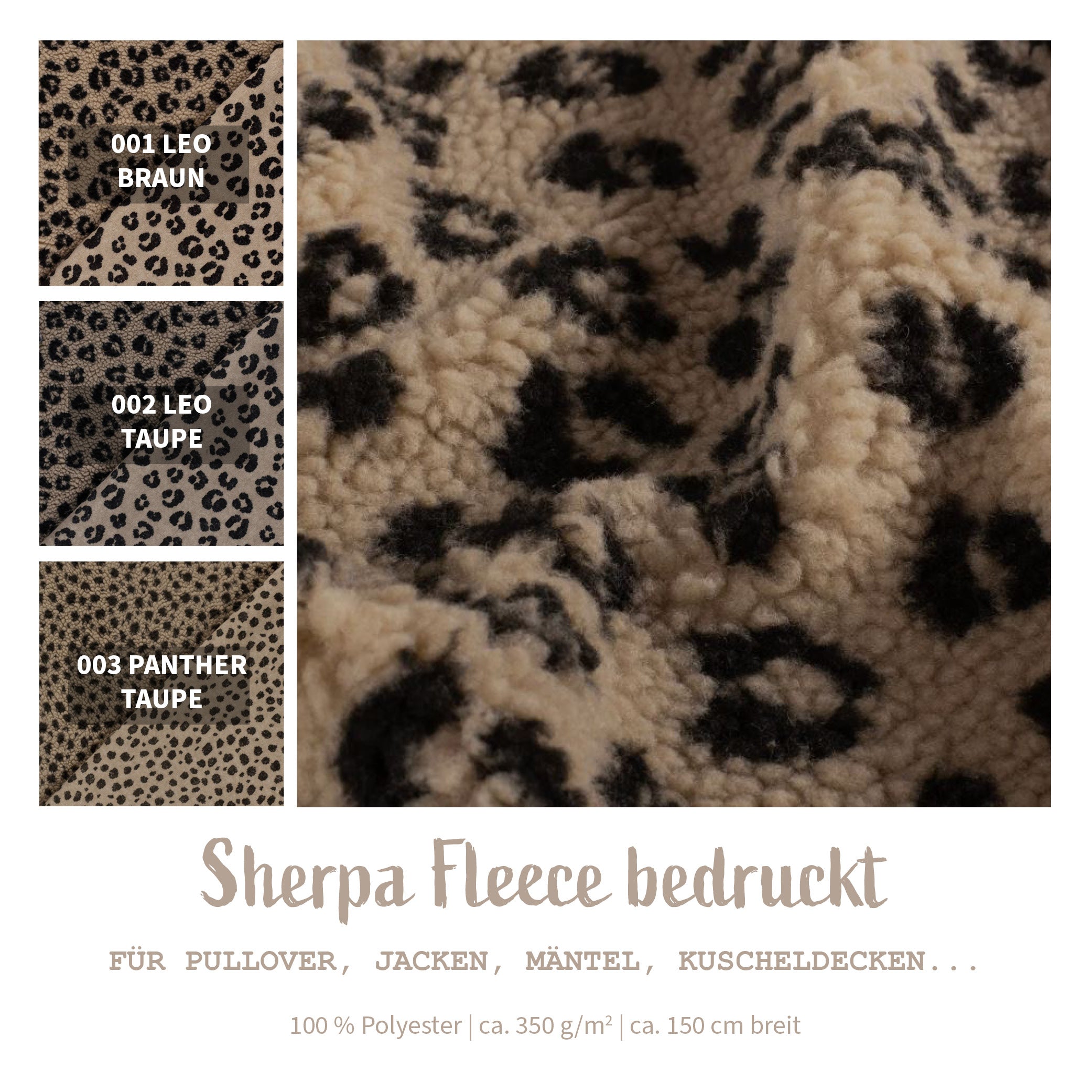 Sherpa Fleece bedruckt *Ab 25cm