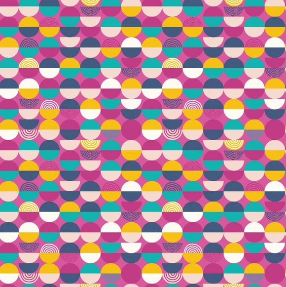 Baumwolle bedruckt Blümchen & Kreise *Ab 50cm