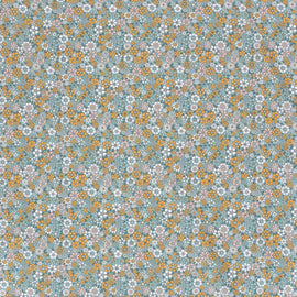 Acheter 002-seegrun Baumwolle bedruckt Blümchen &amp; Kreise *Ab 50cm