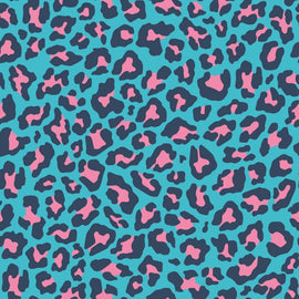 Buy 008-leo-rosa-aqua Baumwolle bedruckt *Ab 50cm