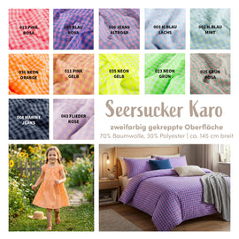 Seersucker Karo  * Ab 50cm