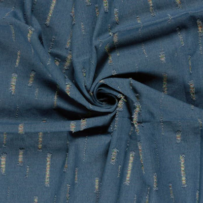Jeansstoff bunt ausgefranst *Ab 50 cm - 0