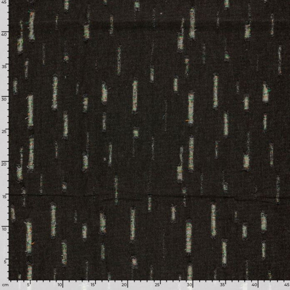 Jeansstoff bunt ausgefranst *Ab 50 cm