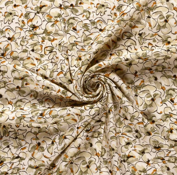 Viskose-Leinen Blumen *Ab 50 cm