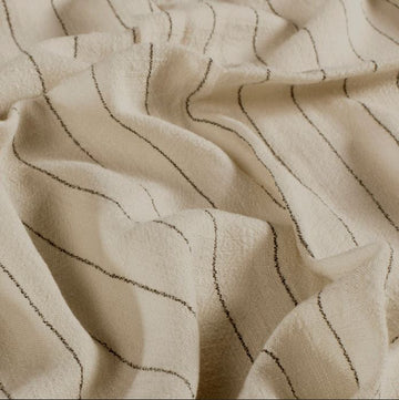 Acheter 052-beige Viskose-Leinen Feinstreifen *Ab 50 cm