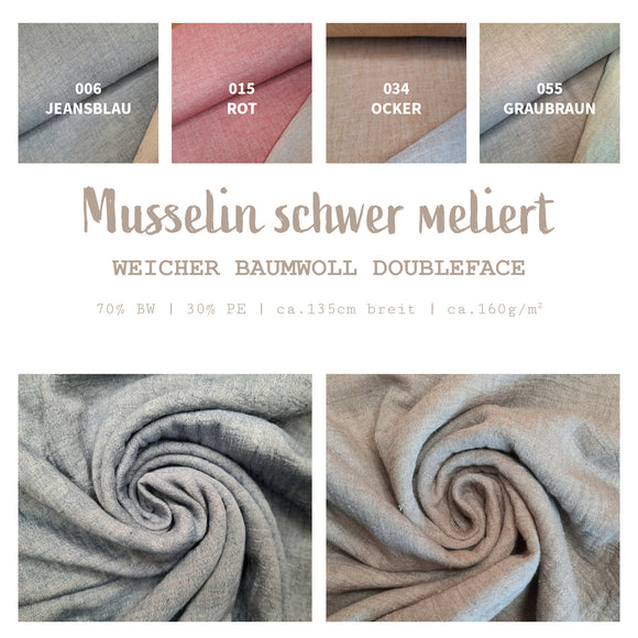 Mousseline épaisse double face *À partir de 25cm