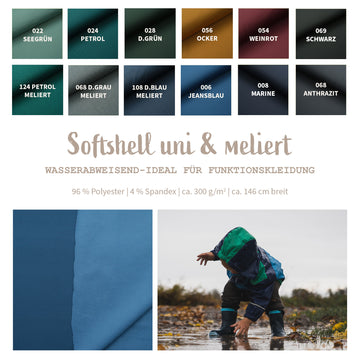 Softshell uni &amp; chiné *À partir de 50 cm