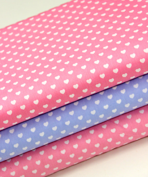 Coton imprimé coeurs * A partir de 50cm