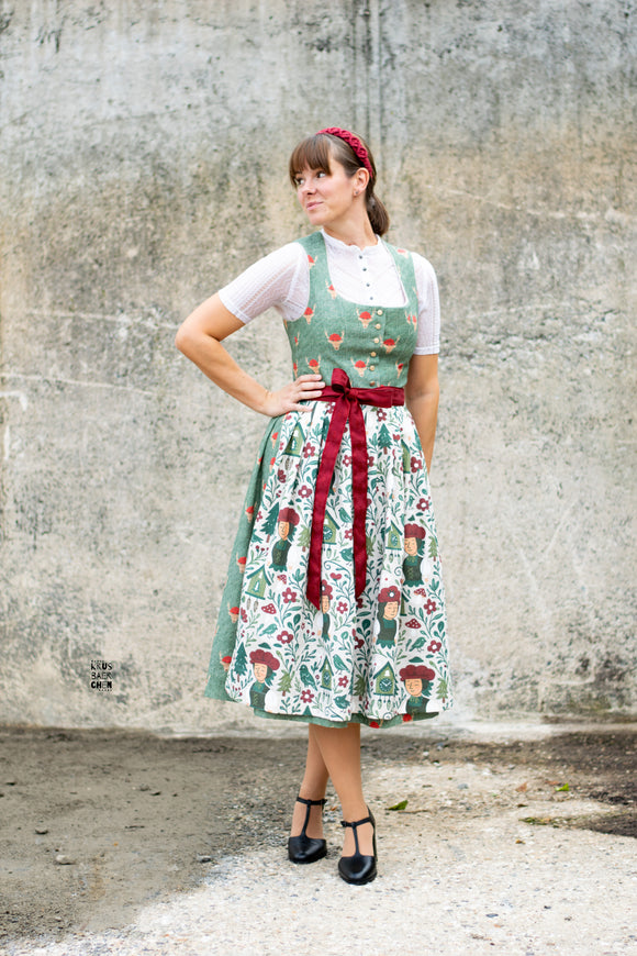 Robuster Baumwoll-Dekostoff Schwarzwaldmädle *Ab 50cm