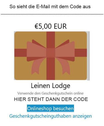 Chèque Cadeau Linen Lodge - 0