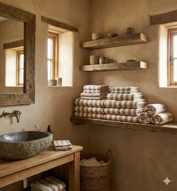 Bambus Frottee gestreift * Ab 50 cm