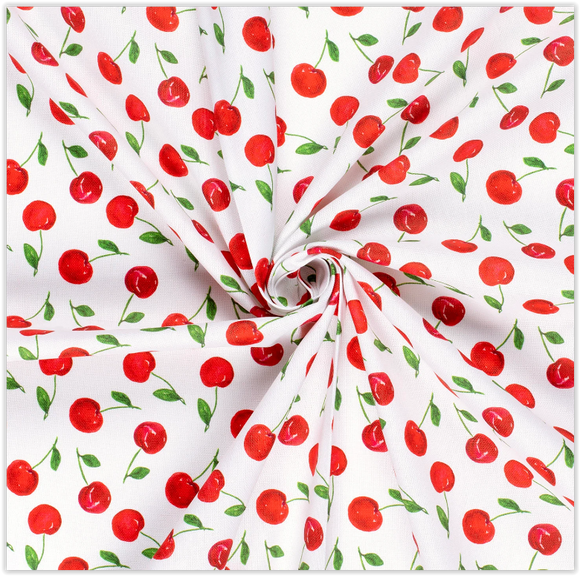 Tissu déco demi fruits de panama *À partir de 50 cm