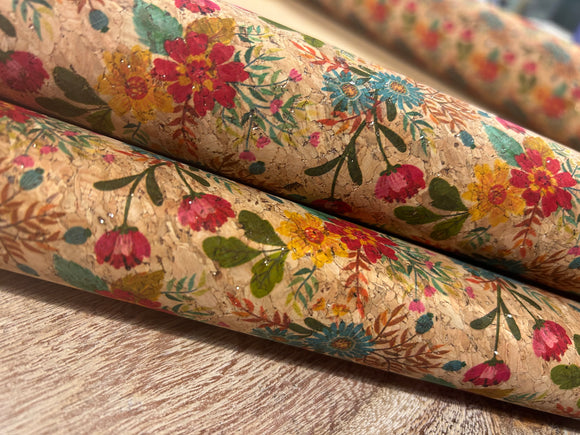 Fleurs en tissu liège *À partir de 50cm