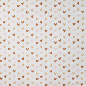 Baumwolljersey Herzen Glitzer creme *Ab 50 cm - 0