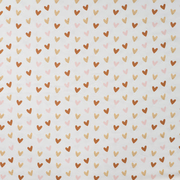 Baumwolljersey Herzen Glitzer creme *Ab 50 cm - 0