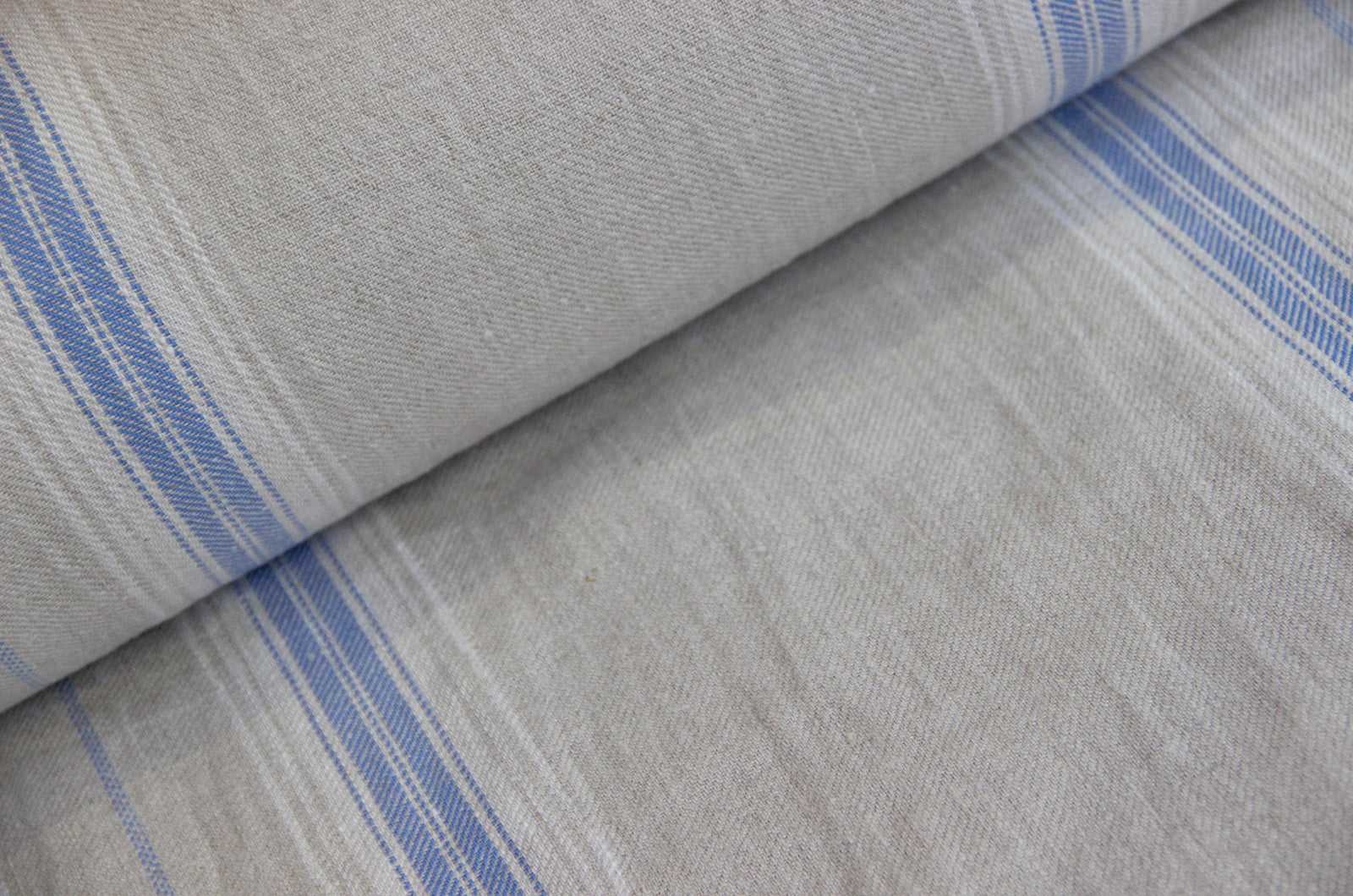 Tea towel linen natural/blue * From 50 cm