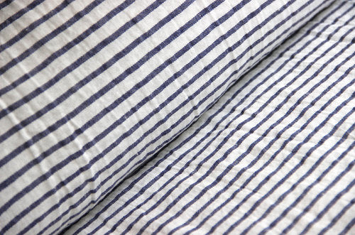 Linen extra wide (235 cm) blue striped * From 50 cm