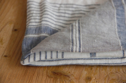 Linen extra wide (235 cm) rhythmically striped * From 50 cm