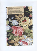 Englischleinen Rosen auf schwarz *Ab 50cm-6