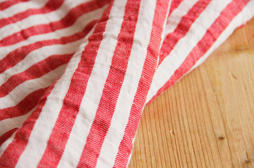 Linen extra wide (235 cm) red striped * From 50 cm-5
