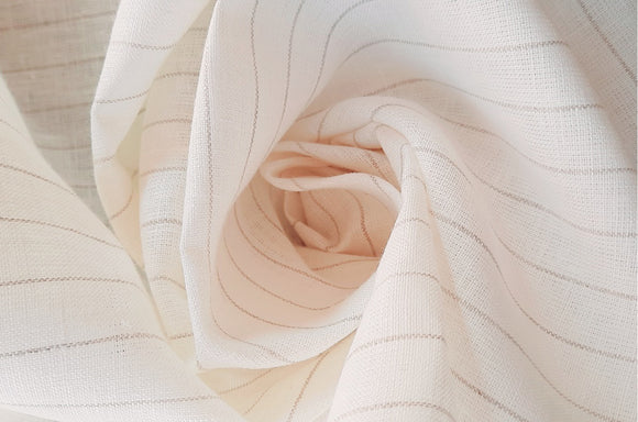 Torchon lin beige-blanc *À partir de 50 cm
