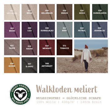 Walkloden meliert * Ab 50 cm