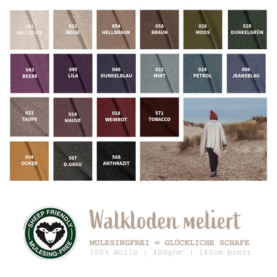 Walkloden meliert * Ab 50 cm